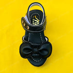 Load image into Gallery viewer, Black Bowknot with Stripes Baby Girl Fancy Sandals