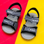 Load image into Gallery viewer, NK Grey and Black Two Stripes Sandals for Baby Boy and Girls