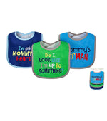 Load image into Gallery viewer, Mommy Lil Man Pack Of 3 Bibs Set