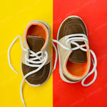 Load image into Gallery viewer, Brown And Cream Shoes With White Lases Boys Shoes | BS2000A