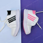 Load image into Gallery viewer, White And Black Lining Boy And Girls Imported Sneakers | BGS105