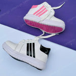 Load image into Gallery viewer, White And Black Lining Boy And Girls Imported Sneakers | BGS105