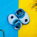 Load image into Gallery viewer, Sky Blue Fleece Shoes with Blue Balls