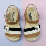 Load image into Gallery viewer, Brown and Beige One Strip Sandals for Baby Boy and Girls