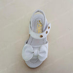 Load image into Gallery viewer, White Bowknot with Stripes Baby Girl Fancy Sandals