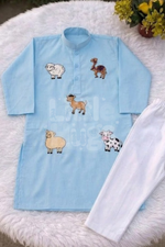 Load image into Gallery viewer, Shalwar Kameez With Eid Mubarak Stickers | EDA5
