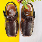 Load image into Gallery viewer, Brown Stripes Kids Imported Sandals For Boys and Girls