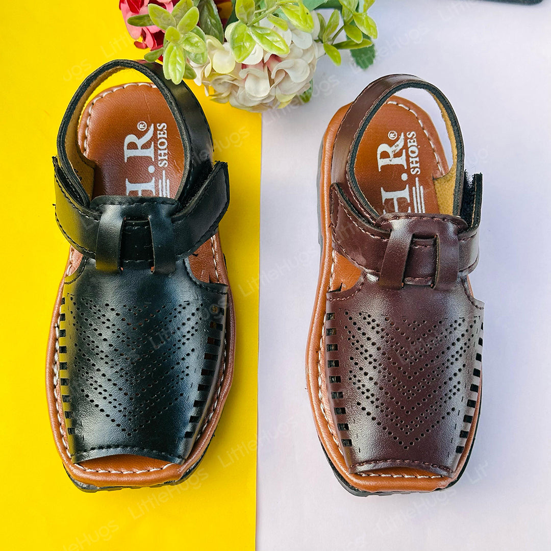 Brown Stripes Kids Imported Sandals For Boys and Girls