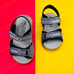 Load image into Gallery viewer, NK Grey and Black Two Stripes Sandals for Baby Boy and Girls
