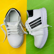 White And Black Lining Boy And Girls Imported Sneakers | BGS105