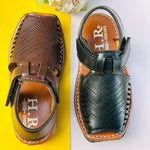 Load image into Gallery viewer, Brown Stripes Kids Imported Sandals For Boys and Girls
