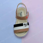 Load image into Gallery viewer, Brown and Beige One Strip Sandals for Baby Boy and Girls
