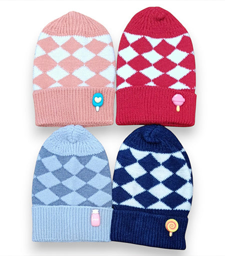 Suqare Shaped Baby Winter Cap
