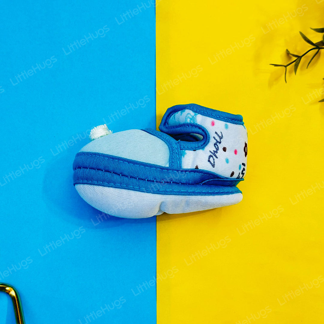 Sky Blue Newborn Stripes Shoes