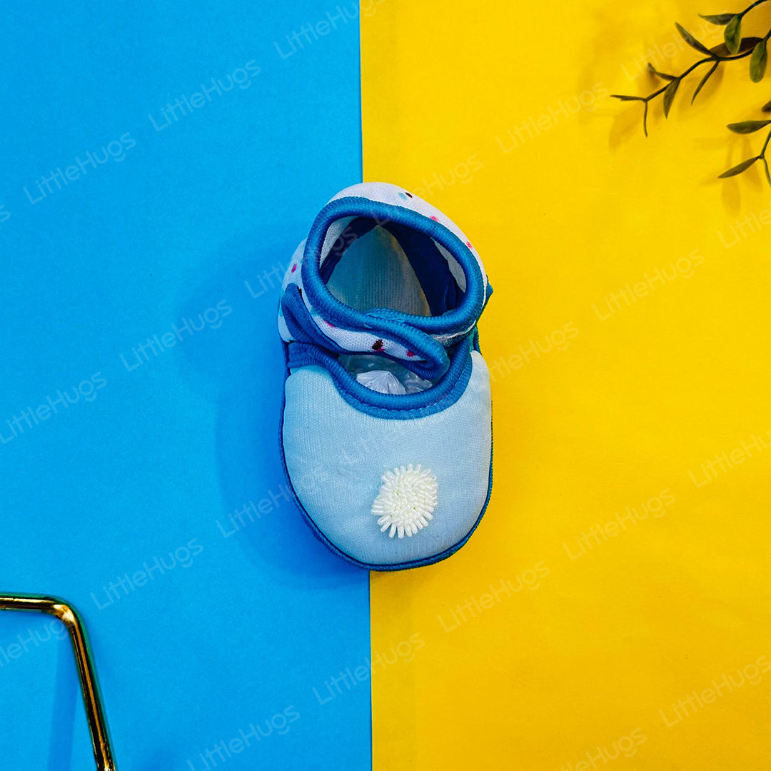 Sky Blue Newborn Stripes Shoes