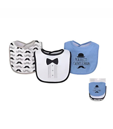 Perfect Gentleman Pack Of 3 Bibs Set