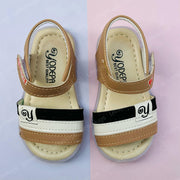 Brown and Beige One Strip Sandals for Baby Boy and Girls