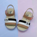 Load image into Gallery viewer, Brown and Beige One Strip Sandals for Baby Boy and Girls
