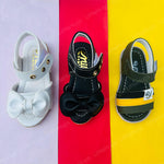 Load image into Gallery viewer, Black Bowknot with Stripes Baby Girl Fancy Sandals
