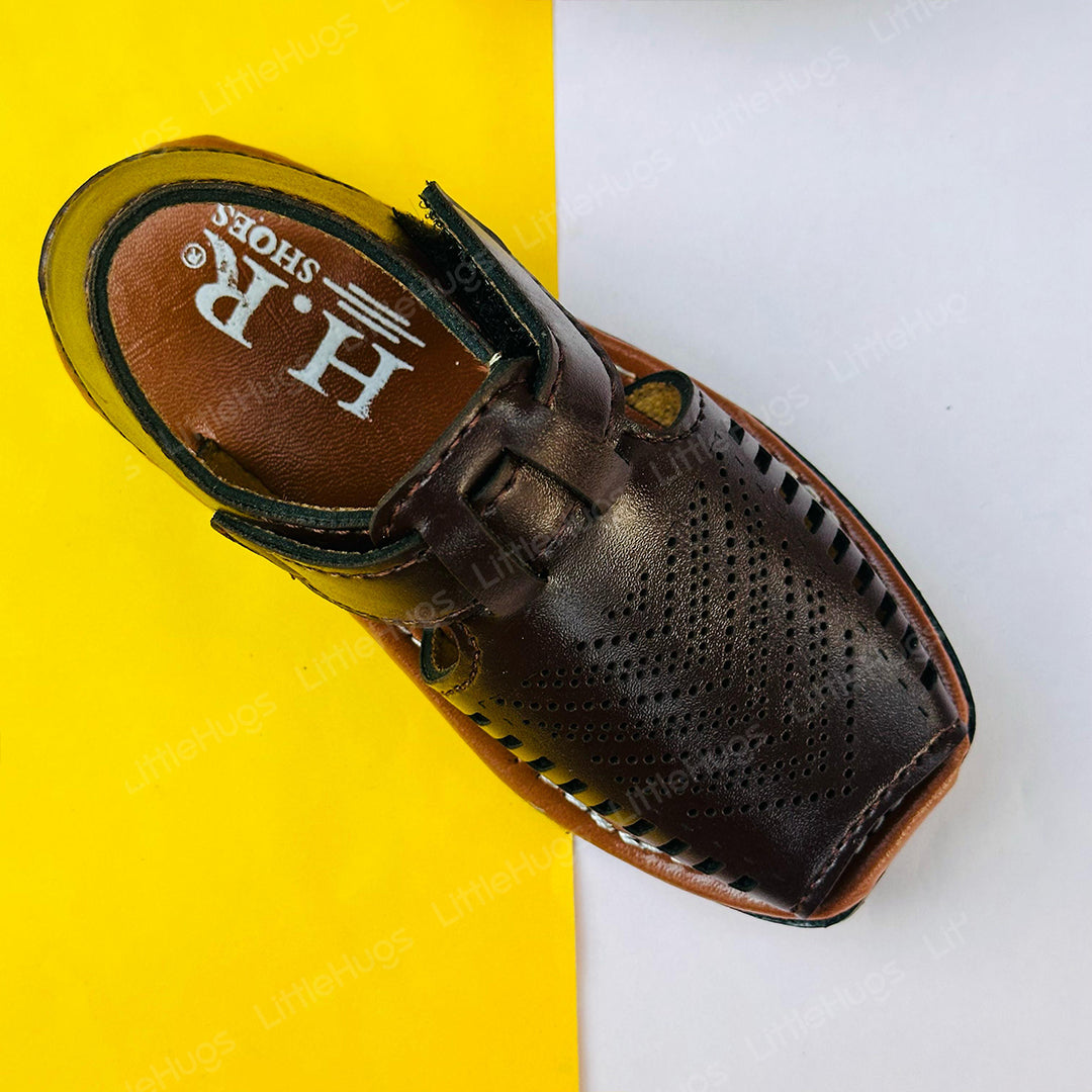 Brown Stripes Kids Imported Sandals For Boys and Girls