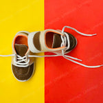 Load image into Gallery viewer, Brown And Cream Shoes With White Lases Boys Shoes | BS2000A
